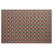 Orange abstraktes Blumenmuster Stoff (Yard (91,4 cm))