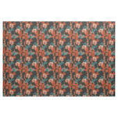 Orange abstraktes Blumenmuster Stoff (Fat Quarter (45,7 x 55,9 cm))