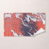 Orange abstraktes Marmorbadezimmer-Tuch-Set Badhandtuch Set (Handtuch)