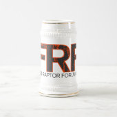 Orange Abzeichen Stein FRF Bierglas (Mittel)