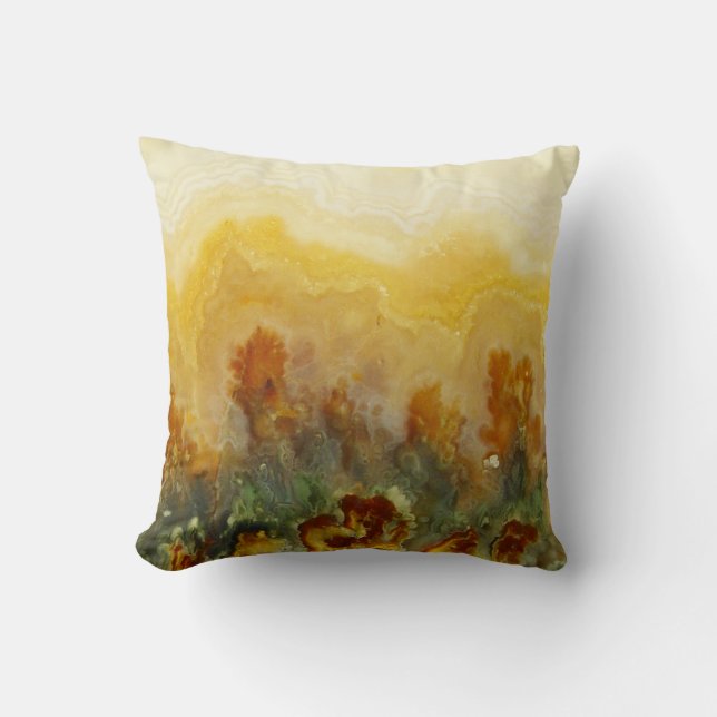 Orange Achat-Entwurf Kissen (Vorderseite)