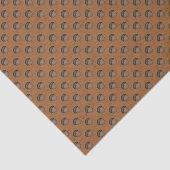 Orange Acorn Gemustertes Gewebepapier Seidenpapier (Ausschnitt)