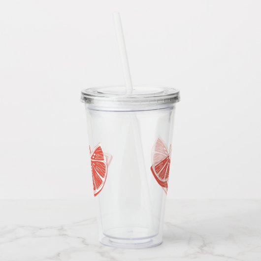 Orange Acryltrinkbecher (Links)