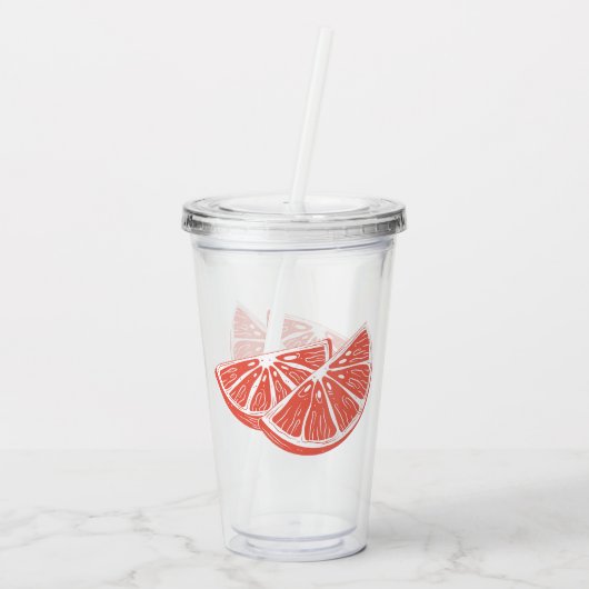 Orange Acryltrinkbecher (Rückseite)