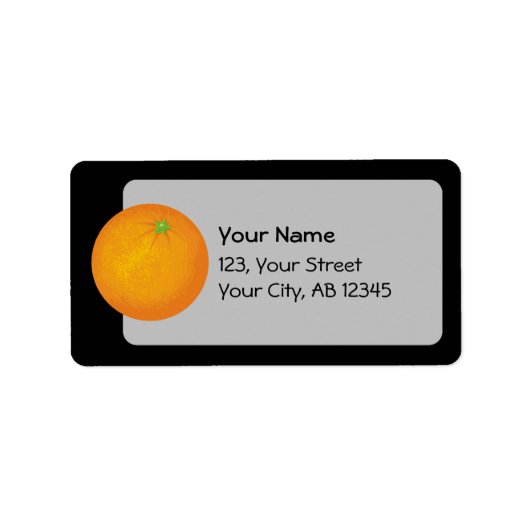 Orange Adressaufkleber (Vorne)