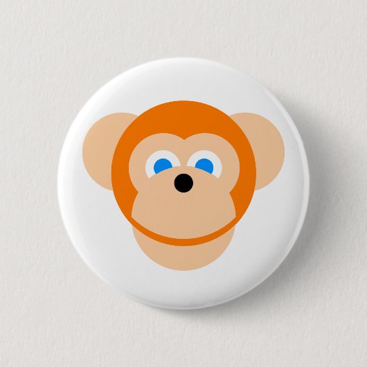 Orange Affe Button (Vorderseite)