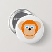 Orange Affe Button (Vorne & Hinten)