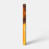 Orange African Daisy Nah-Up Floral Foto Samsung Galaxy Hülle (Linke Seite)