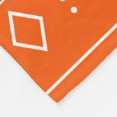 Orange African Mudcloth Print Fleecedecke (Ecke)