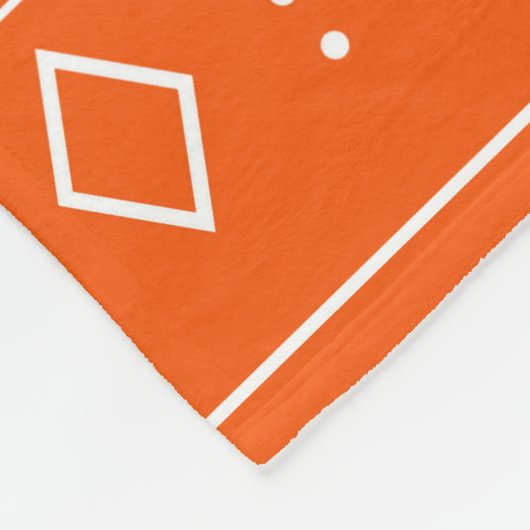 Orange African Mudcloth Print Fleecedecke (Ecke)