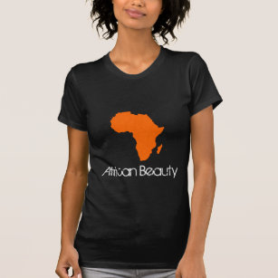 Orange Afrika-Kontinent-Afrikaner-Schönheit T-Shirt