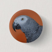 Orange afrikanisches button (Vorderseite)