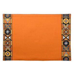 Orange afrikanisches Kunst-Tischset Tischset