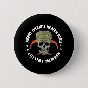 Orange Agent Health Club Lifetime Mitglied Vietnam Button