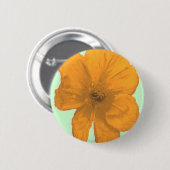 Orange Aid/PopArt-Blume Button (Vorne & Hinten)