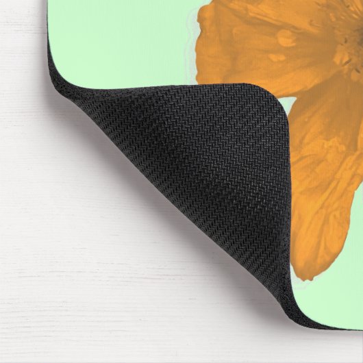 Orange Aid/PopArt-Blume Mousepad (Ecke)