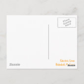 Orange Aid/PopArt-Blume Postkarte (Rückseite)