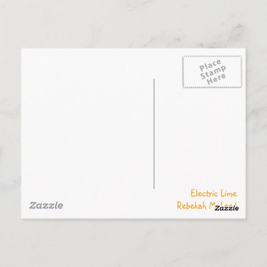 Orange Aid/PopArt-Blume Postkarte (Rückseite)