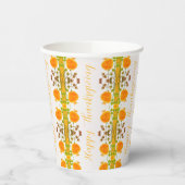 Orange Akzentierte Musterpapiergruppen Pappbecher (Links)