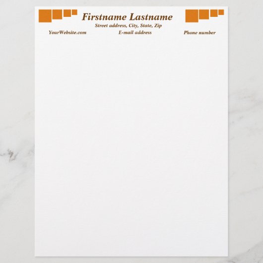 Orange Alert Floor abstrakte Halloween-Blackbox Briefkopf (Vorderseite)