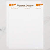 Orange Alert Floor abstrakte Halloween-Blackbox Briefkopf (Vorne/Hinten)