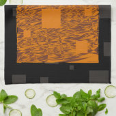 Orange Alert Floor abstrakte Halloween-Blackbox Handtuch (Gefaltet)