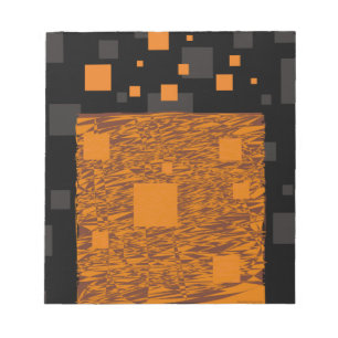 Orange Alert Floor abstrakte Halloween-Blackbox Notizblock