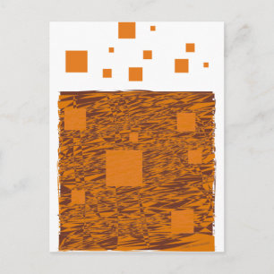 Orange Alert Floor abstrakte Halloween-Blackbox Postkarte