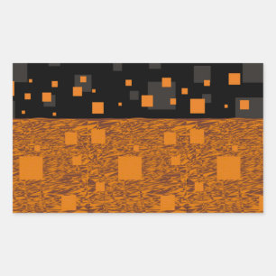 Orange Alert Floor abstrakte Halloween-Blackbox Rechteckiger Aufkleber