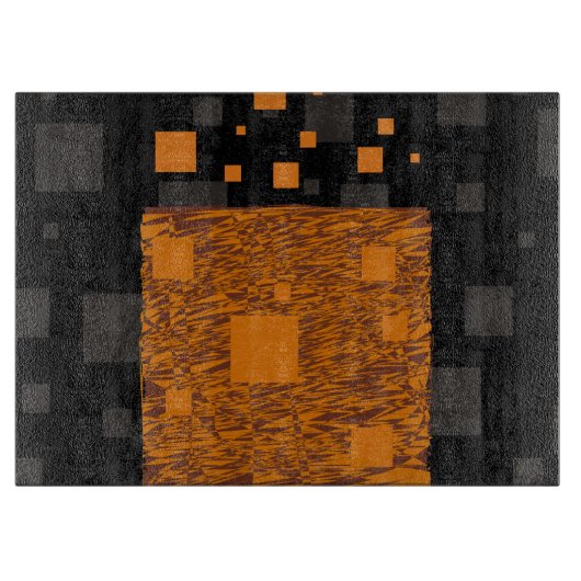 Orange Alert Floor abstrakte Halloween-Blackbox Schneidebrett (Vorderseite)