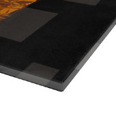 Orange Alert Floor abstrakte Halloween-Blackbox Schneidebrett (Ecke)