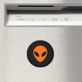 Orange Alien Head Magnet (In Situ (Geschirrspüler))