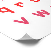 Orange Alphabet Lowercase Briefe Lehrerin Kinderzi Poster (Ecke)