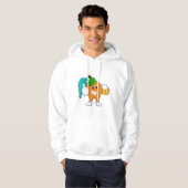 Orange als Maler mit Pinsel Hoodie (Vorne ganz)
