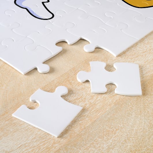 Orange als Maler mit Pinsel Puzzle (Seite)