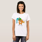 Orange als Maler mit Pinsel T-Shirt (Vorne ganz)