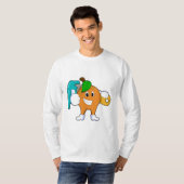 Orange als Maler mit Pinsel T-Shirt (Vorne ganz)