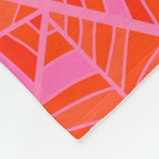 Orange als rosa Geo-Muster durch KCS Fleecedecke (Ecke)
