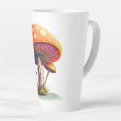 Orange Amanita Muscaria Latte Tasse (Rechte Ecke)
