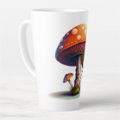 Orange Amanita Muscaria Latte Tasse (Linke Ecke)