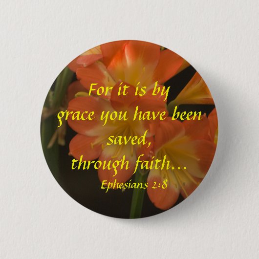 Orange Amaryllis Button (Vorderseite)