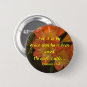 Orange Amaryllis Button (Vorne & Hinten)