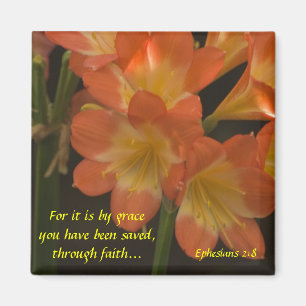 Orange Amaryllis Magnet