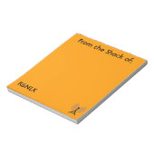 Orange Amateur Radio Call Signature Notepad Notizblock (Rotiert)