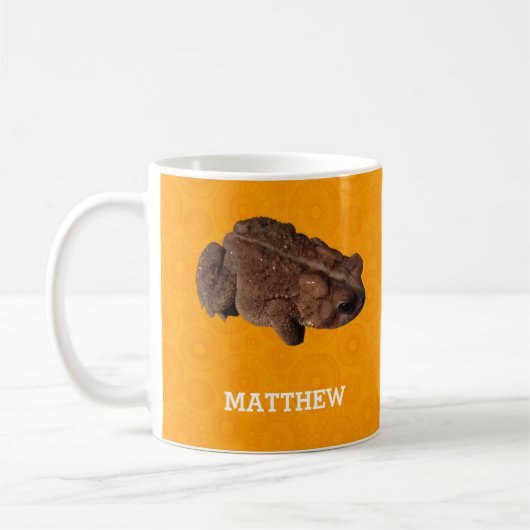 Orange American Toad Foto Personalisiert Kaffeetasse (Links)