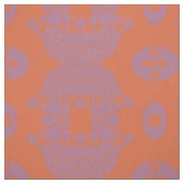 Orange Amoeba Monster Fabric Stoff (Muster)