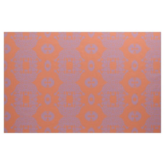 Orange Amoeba Monster Fabric Stoff (Fat Quarter (45,7 x 55,9 cm))