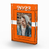 Orange and Black Class of 2023 Abschluss Keepake Fotoblock (Rechts)