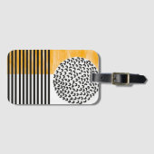 Orange and Black Mid Century Moderne Kunst Gepäckanhänger (Vorderseite (Horizontal))