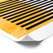 Orange and Black Mid Century Moderne Kunst Poster (Ecke)